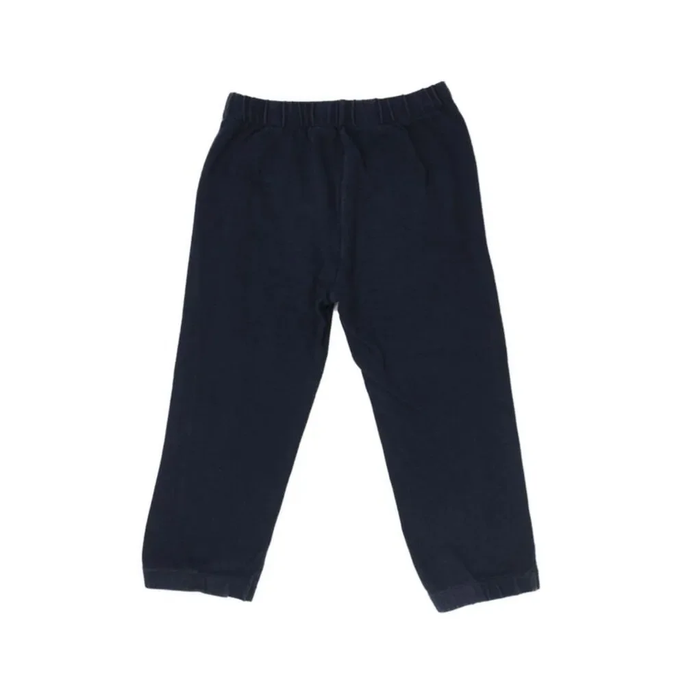 Il Gufo Boys Cotton Drawstring Waist Casual Pants Dark Blue Size 3T